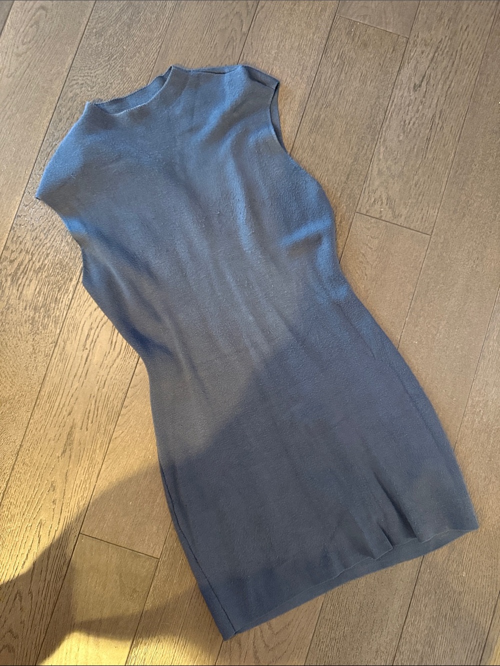 Sleeveless Knit Midi Dress in Grey